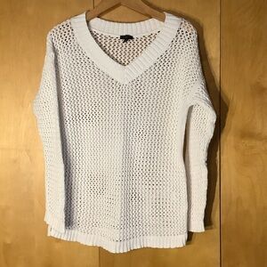 Talbot’s white fisherman net tunic sweater, size LP